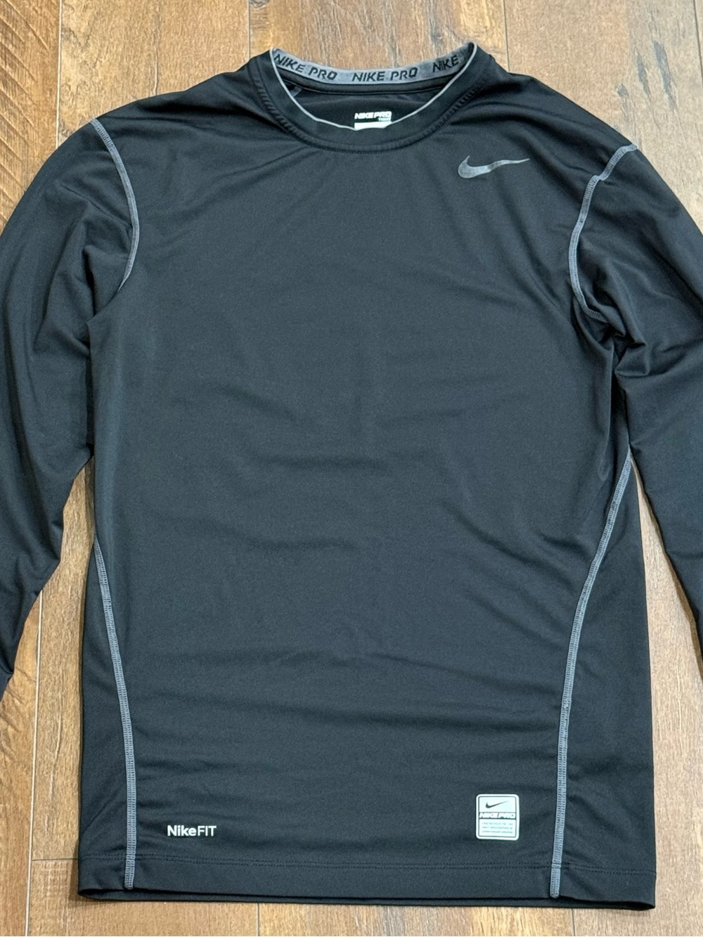 Nike Black Long-Sleeve NikeFIT Compression Top
